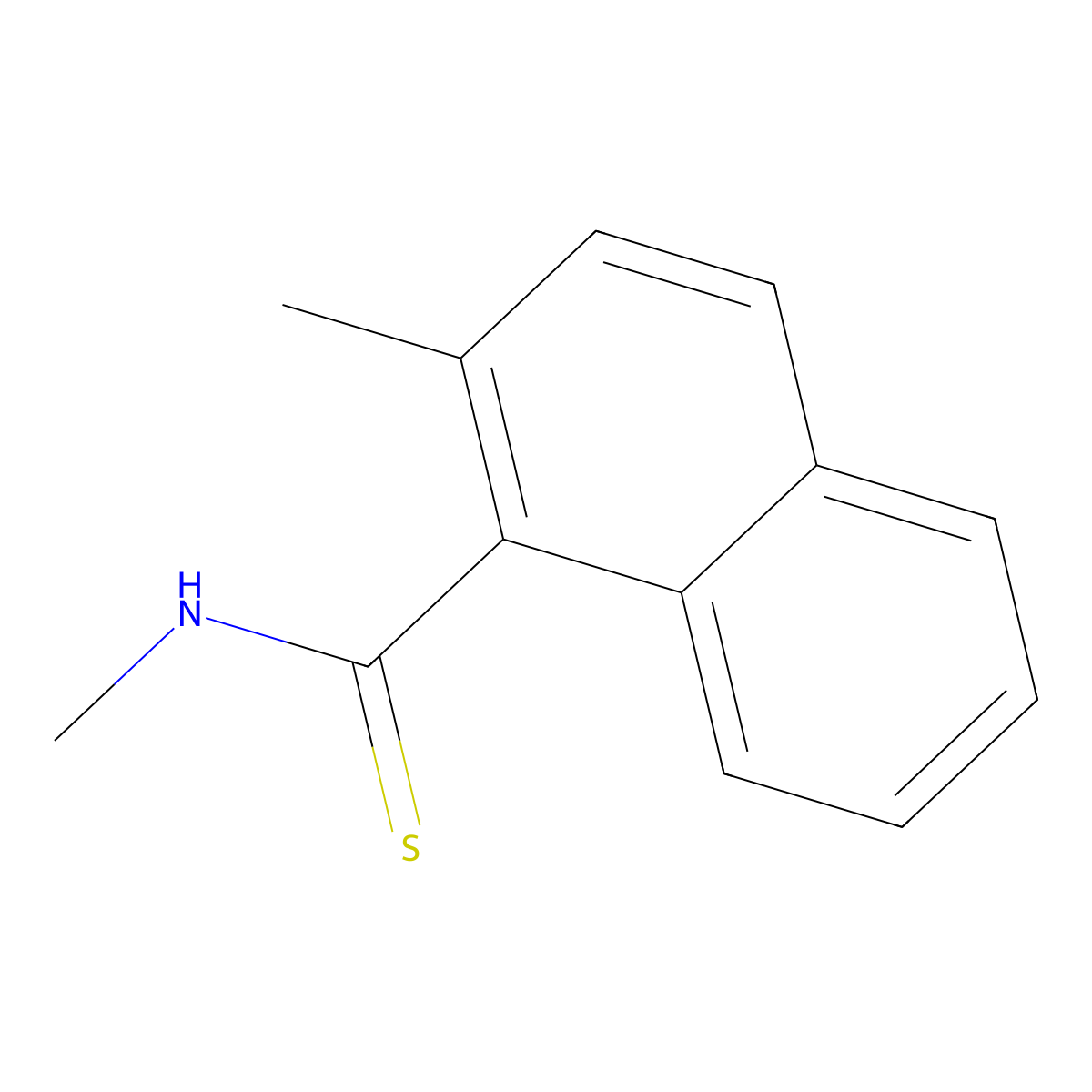 1-Naphthalenecarbothioamide, N,2-dimethyl- molecular structure, CAS 489470-26-0
