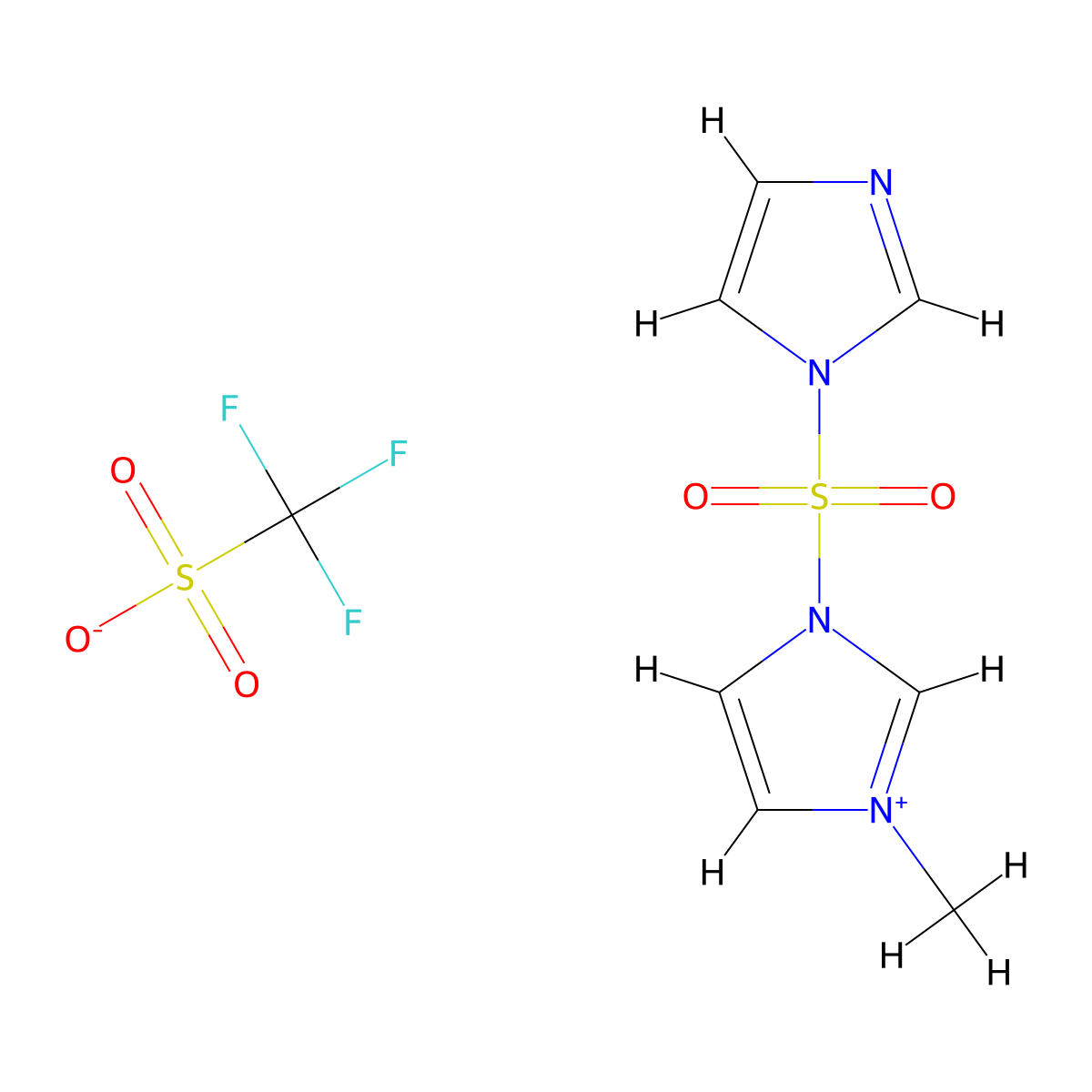 3-(Imidazole-1-sulfonyl)-1-methyl-3H-imidazol-1-ium triflate molecular structure, CAS 489471-57-0