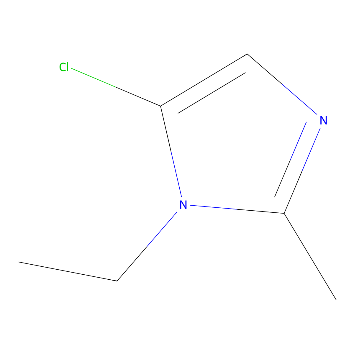 5-Chloro-1-ethyl-2-methyl-1H-imidazole molecular structure, CAS 4897-22-7
