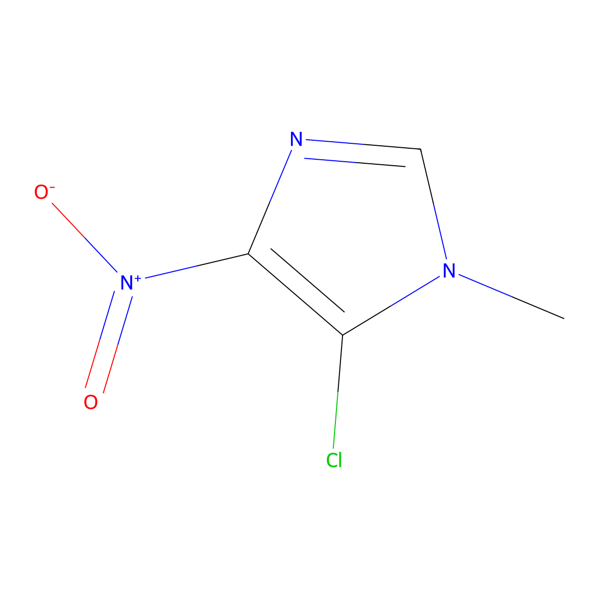 5-Chloro-1-methyl-4-nitroimidazole molecular structure, CAS 4897-25-0