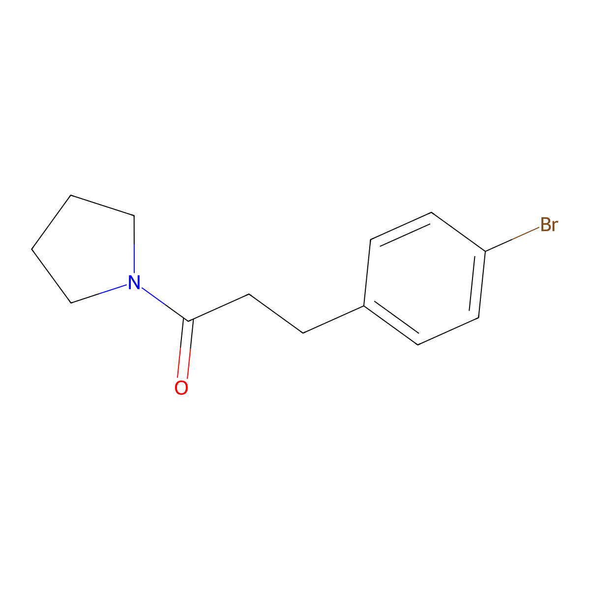 3-(4-Bromophenyl)-1-(pyrrolidin-1-yl)propan-1-one molecular structure, CAS 4897-53-4