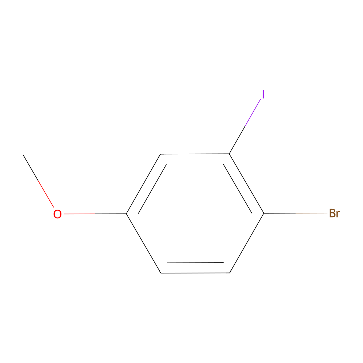 4-Bromo-3-iodoanisole molecular structure, CAS 4897-68-1