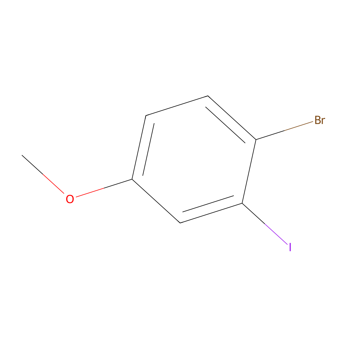 4-Bromo-3-iodoanisole molecular structure, CAS 4897-68-1