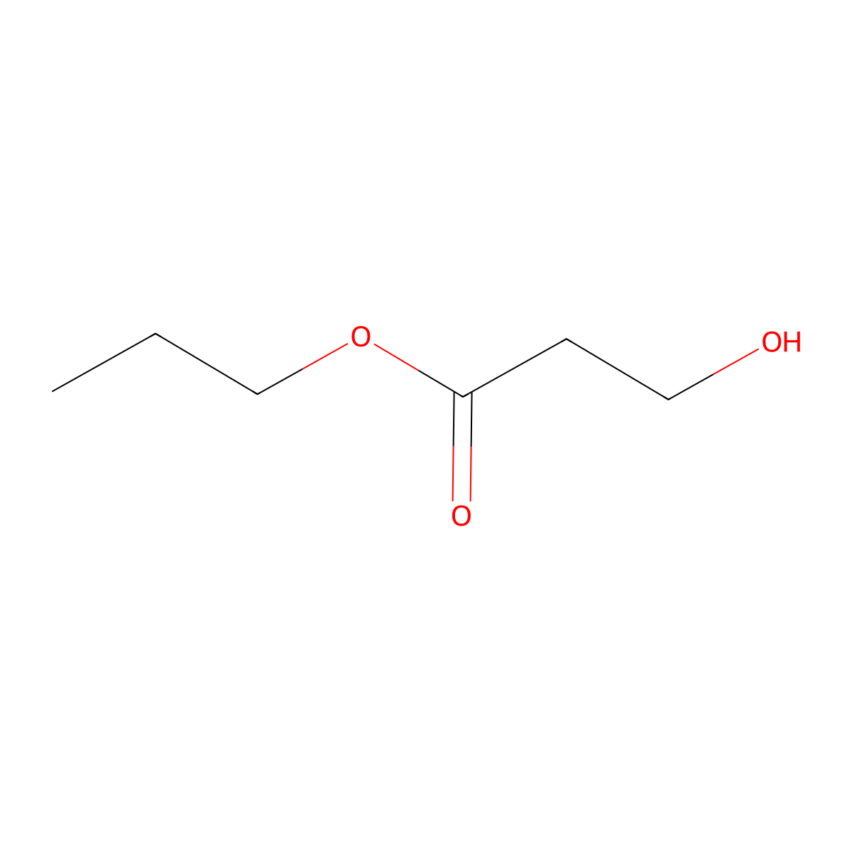 Propyl 3-hydroxypropanoate molecular structure, CAS 4897-95-4
