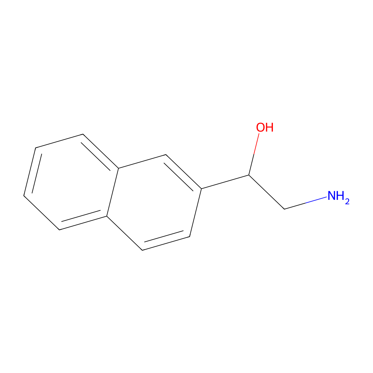 2-Amino-1-(naphthalen-2-yl)ethan-1-ol molecular structure, CAS 4899-26-7