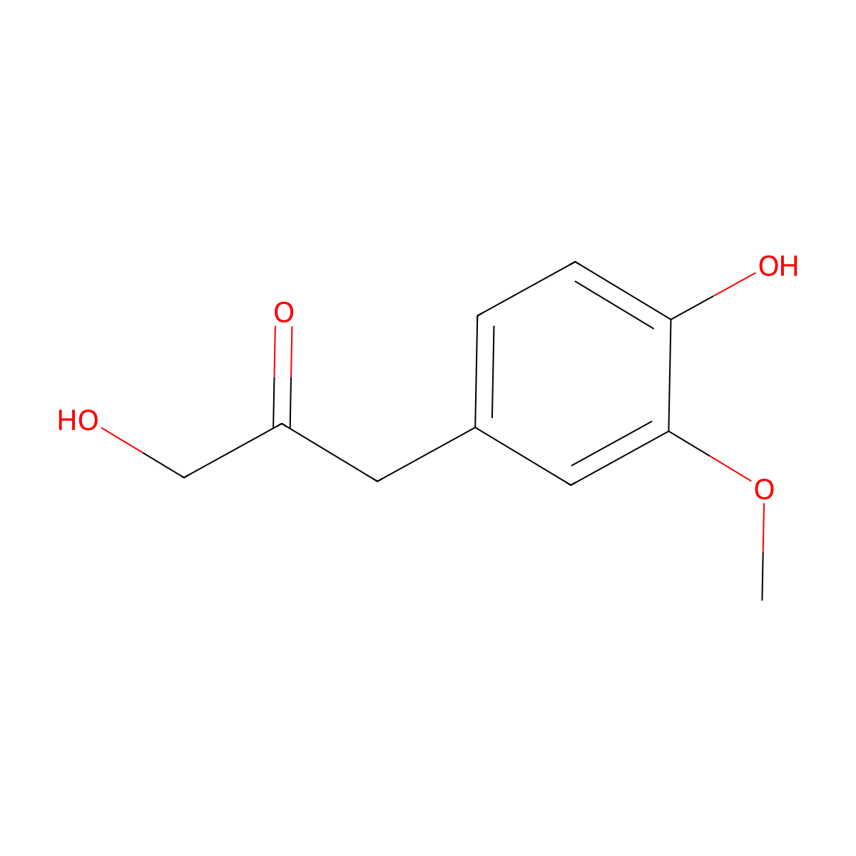 2-Propanone, 1-hydroxy-3-(4-hydroxy-3-methoxyphenyl)- molecular structure, CAS 4899-74-5