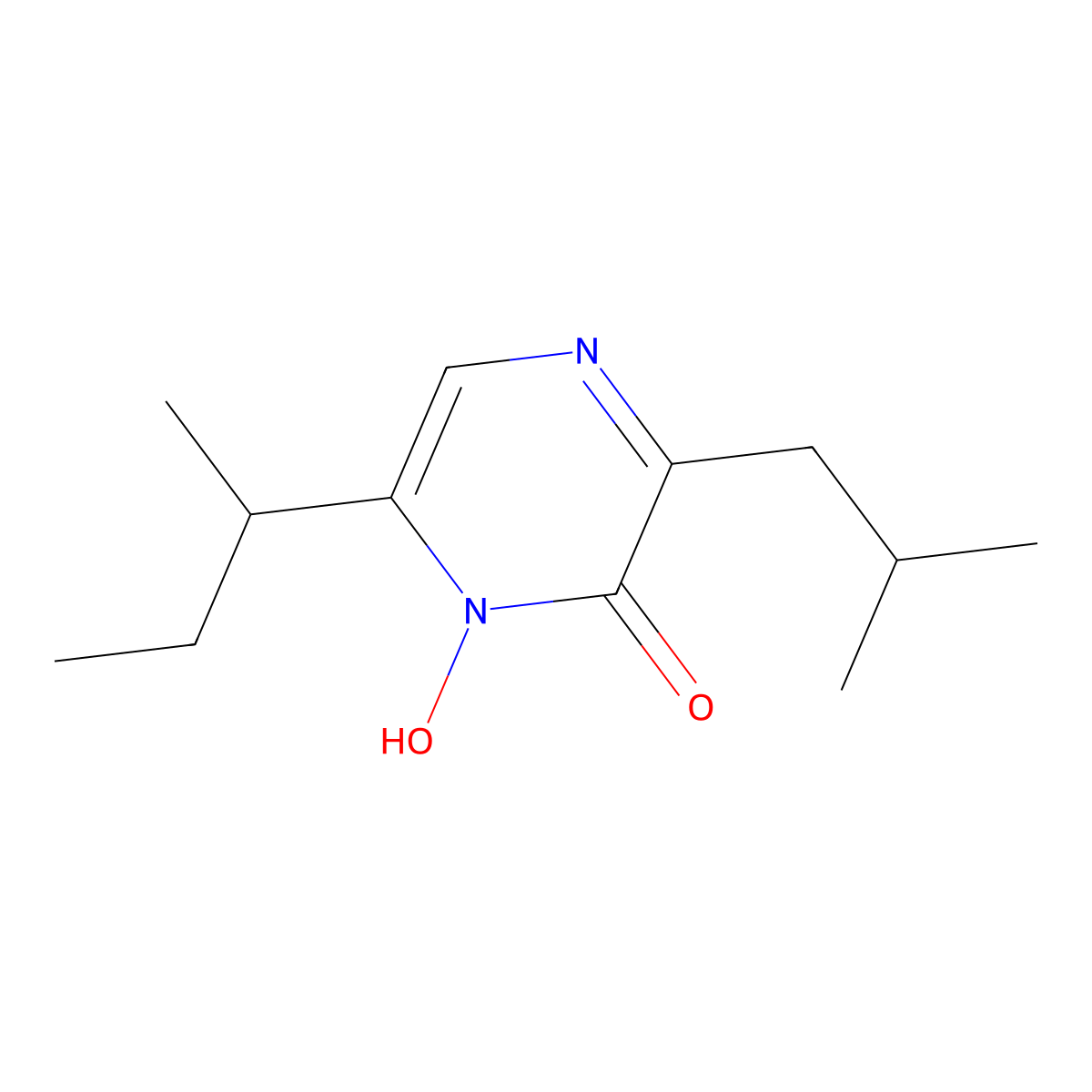 Aspergillic acid molecular structure, CAS 490-02-8