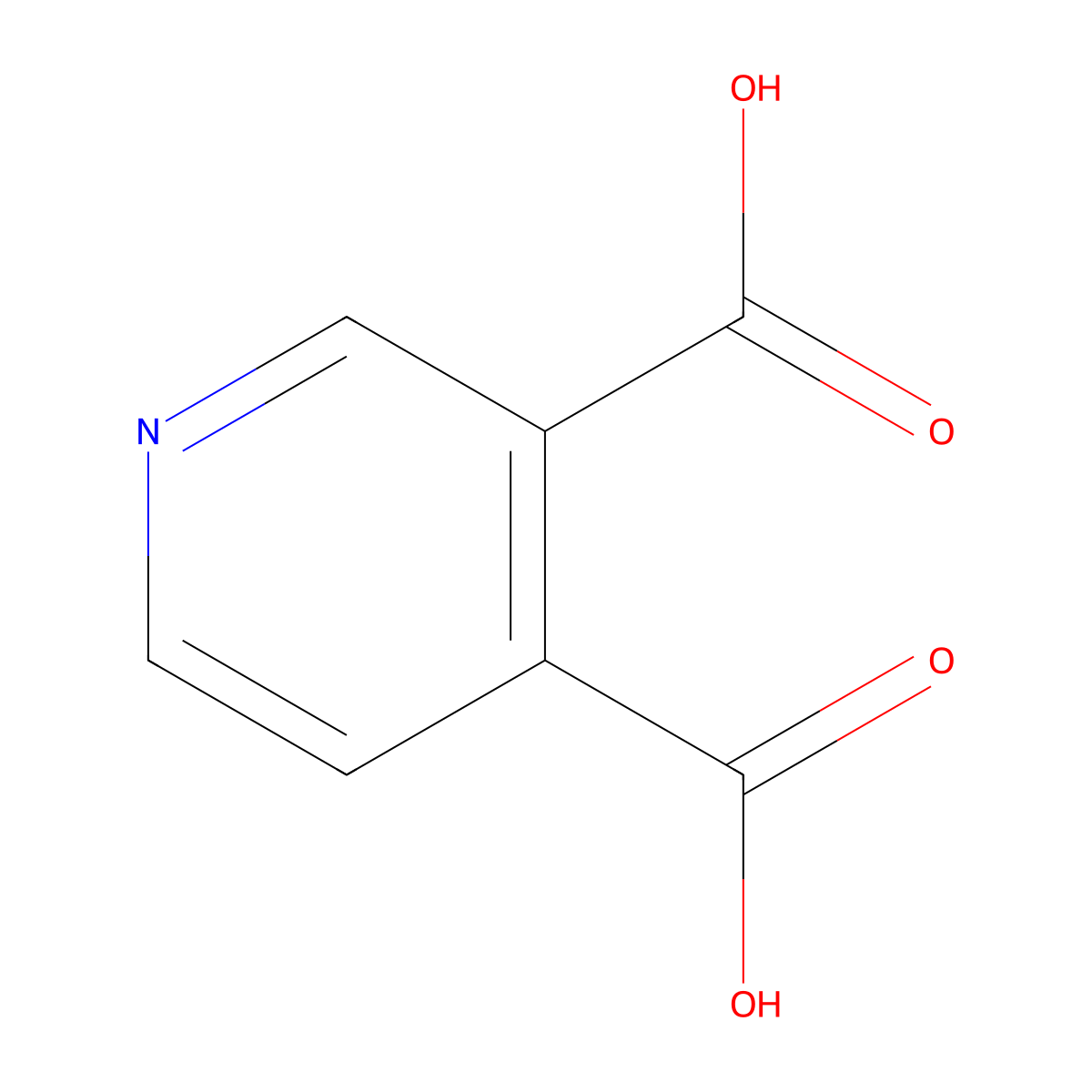 Cinchomeronic acid molecular structure, CAS 490-11-9