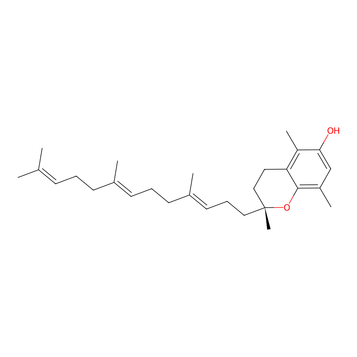 beta-Tocotrienol molecular structure, CAS 490-23-3
