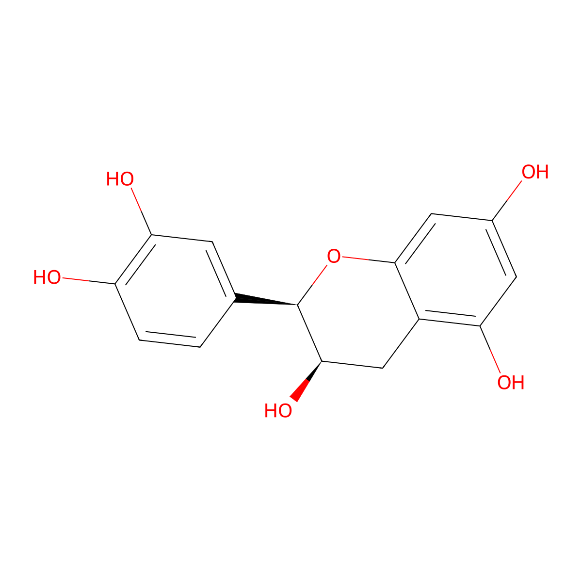 Epicatechin molecular structure, CAS 490-46-0