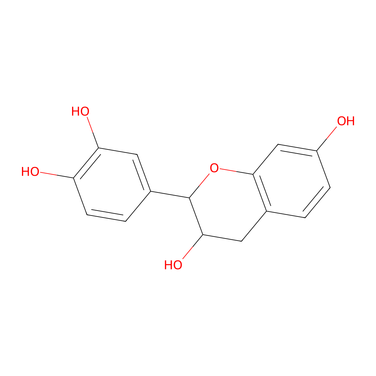 (-)-Fisetinidol molecular structure, CAS 490-49-3