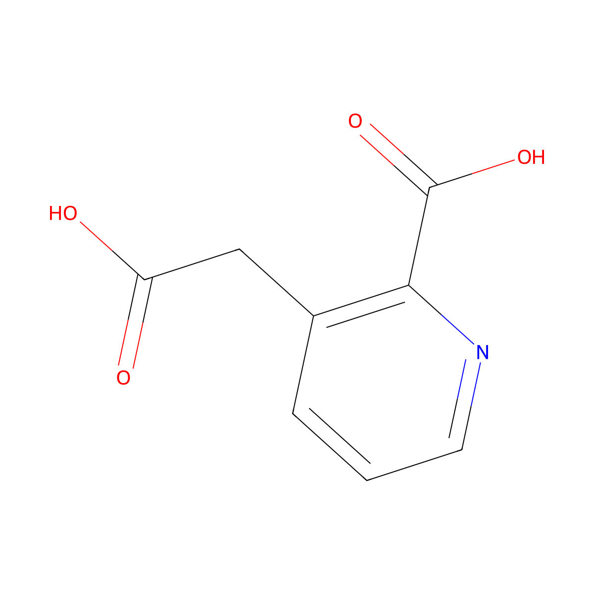 2-Carboxy-3-pyridineacetic acid molecular structure, CAS 490-75-5