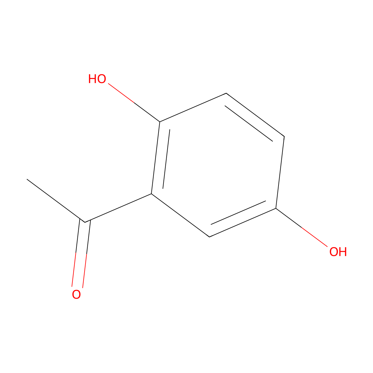 2-Acetylhydroquinone molecular structure, CAS 490-78-8