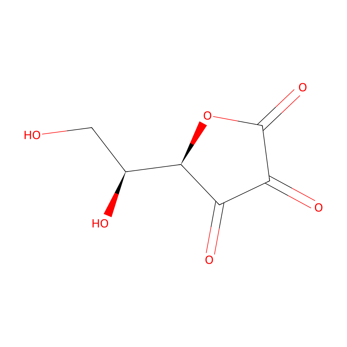 Dehydroascorbic Acid molecular structure, CAS 490-83-5