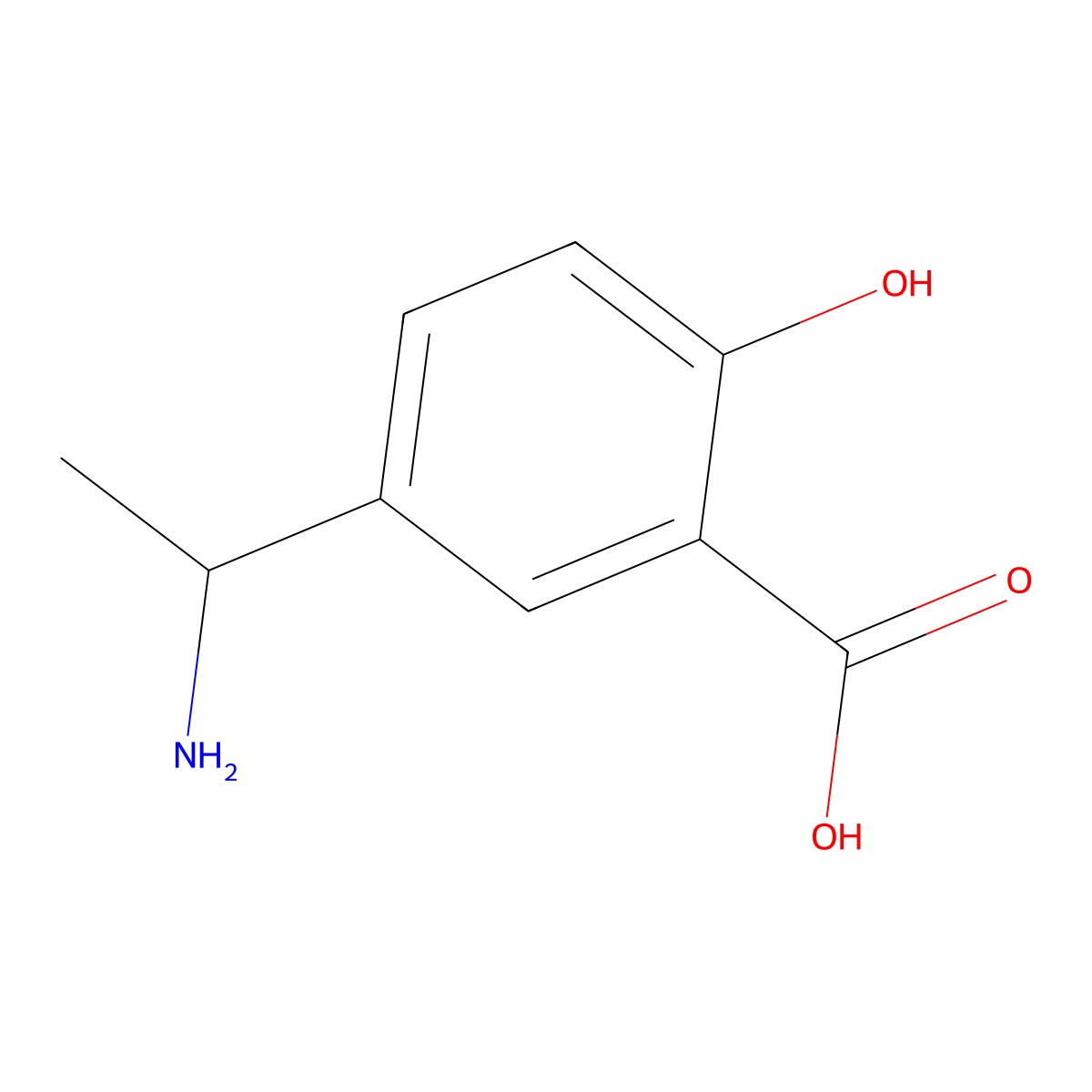 5-(1-Aminoethyl)-2-hydroxybenzoic acid molecular structure, CAS 4900-24-7