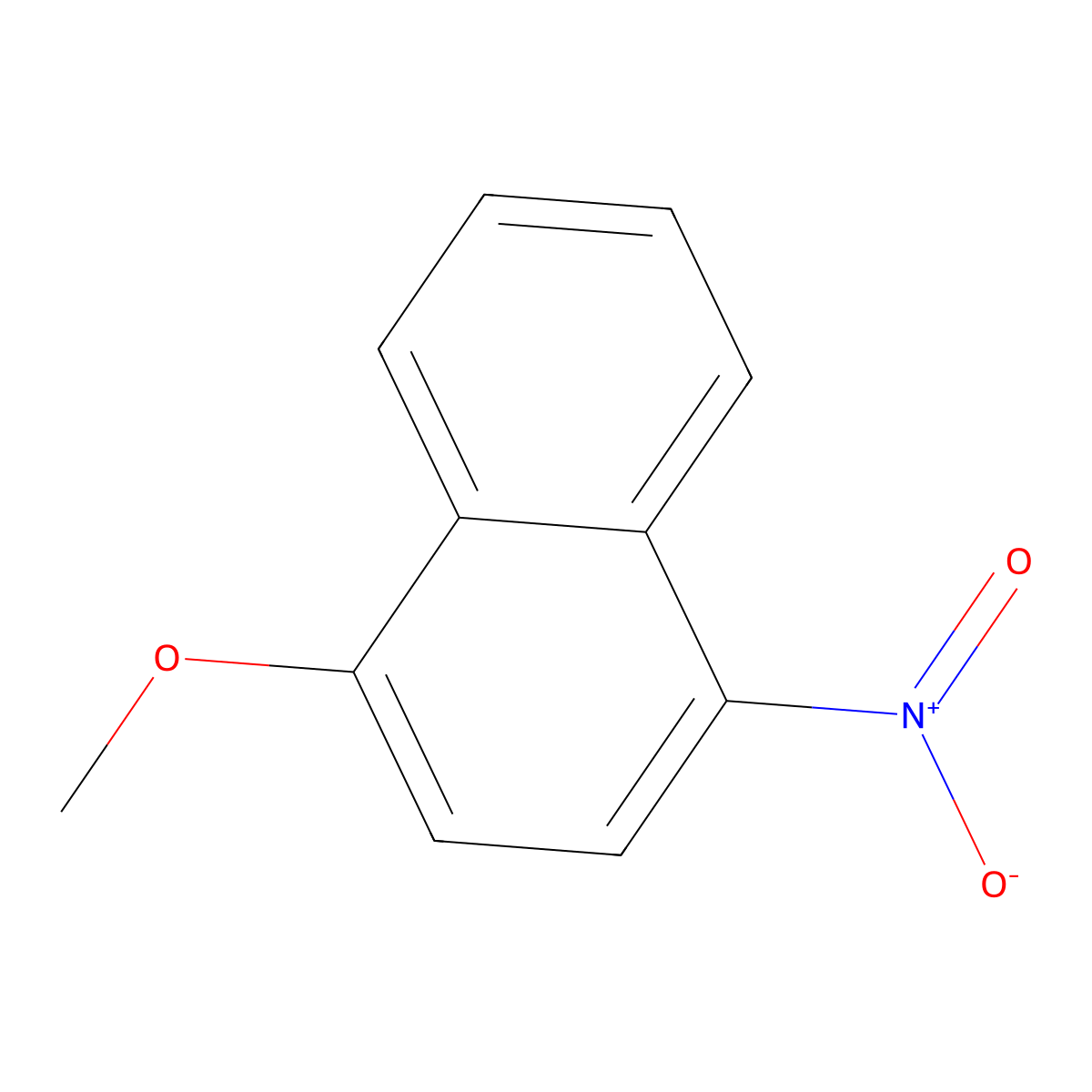 Methyl 4-nitronaphthyl ether molecular structure, CAS 4900-63-4
