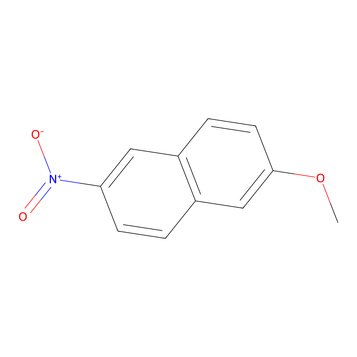 2-Methoxy-6-nitronaphthalene molecular structure, CAS 4900-67-8