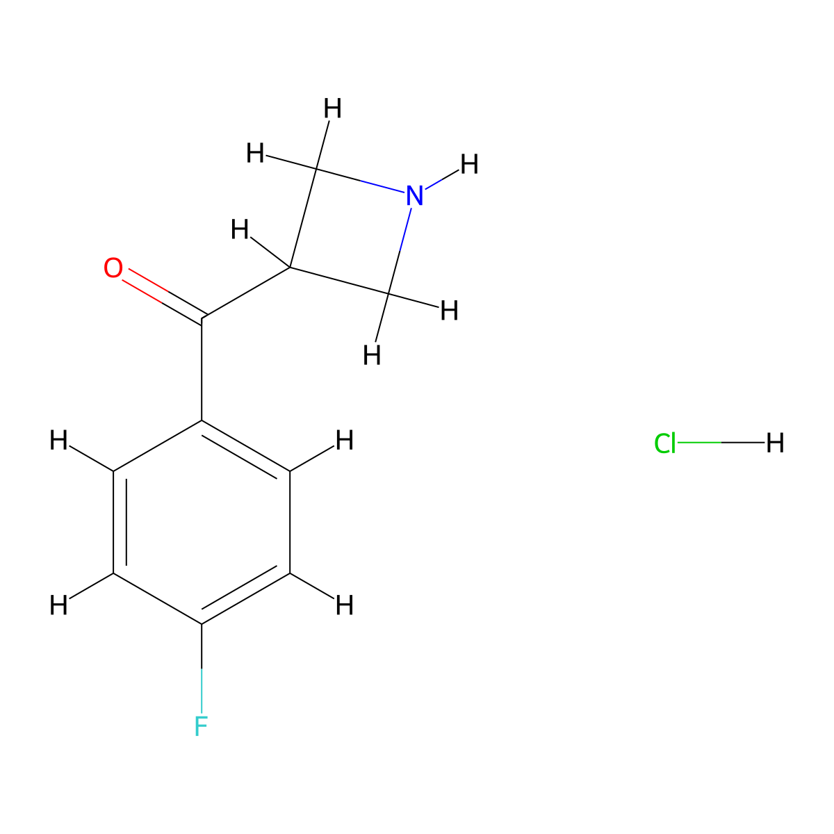 3-(4-Fluorobenzoyl)azetidine hydrochloride molecular structure, CAS 490022-01-0