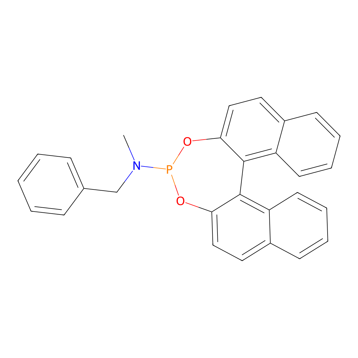 (11bS)-N-Benzyl-N-methyldinaphtho[2,1-d:1',2'-f][1,3,2]dioxaphosphepin-4-amine molecular structure, CAS 490023-37-5