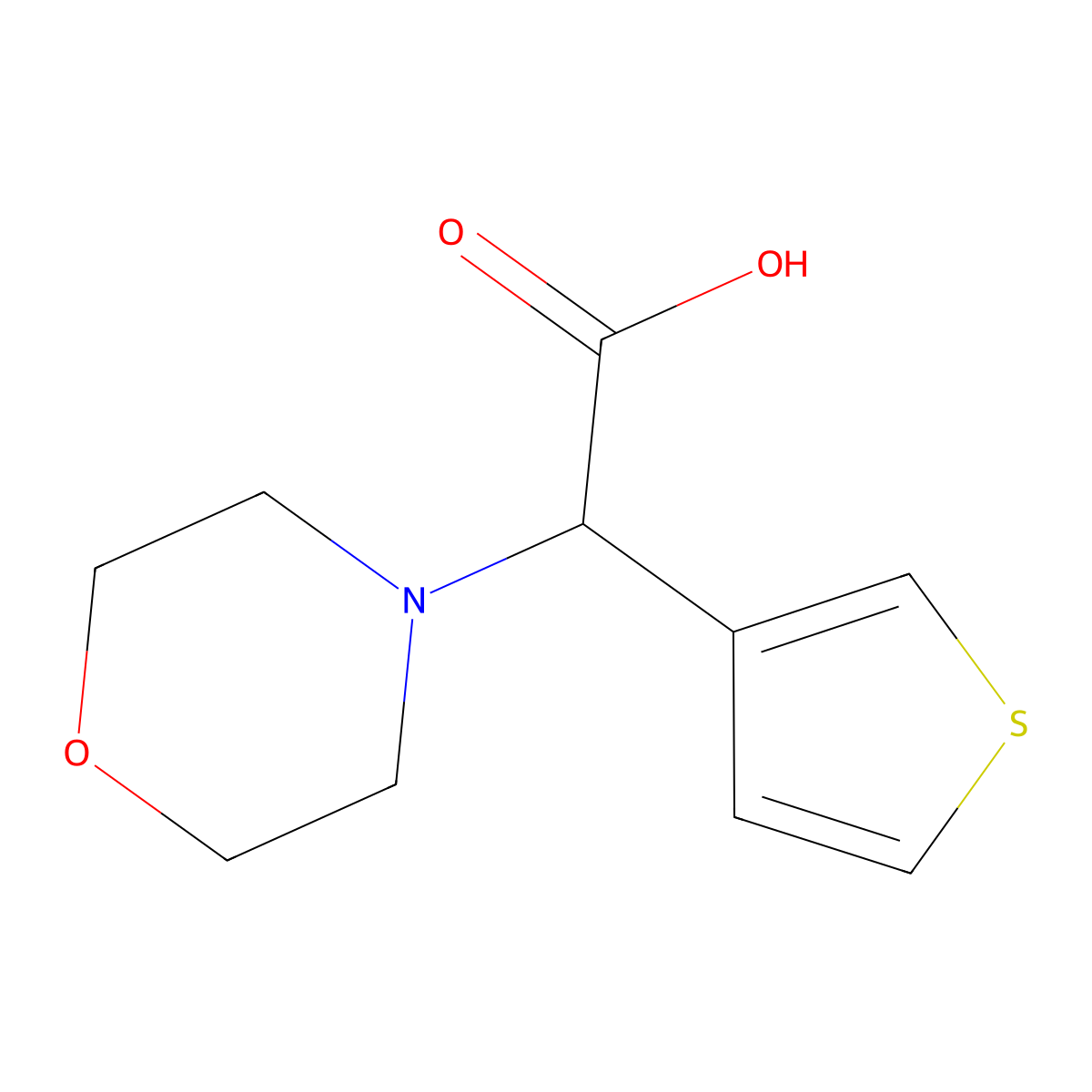 Morpholin-4-YL-thiophen-3-YL-acetic acid molecular structure, CAS 490027-09-3
