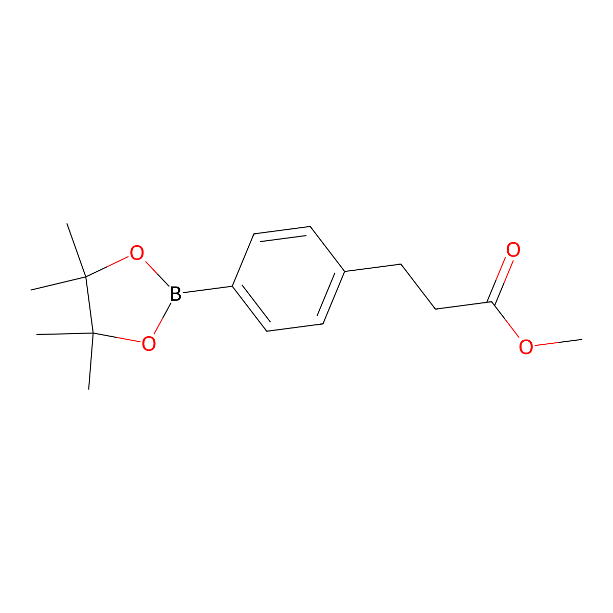 Methyl 3-(4-(4,4,5,5-tetramethyl-1,3,2-dioxaborolan-2-YL)phenyl)propanoate molecular structure, CAS 490035-82-0