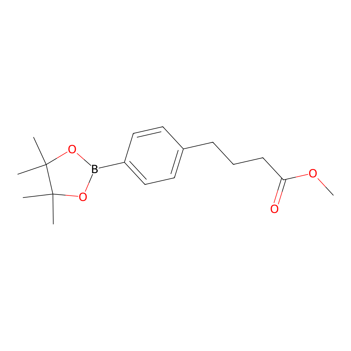 Methyl 4-[4-(4,4,5,5-tetramethyl-1,3,2-dioxaborolan-2-yl)phenyl]butanoate molecular structure, CAS 490035-83-1