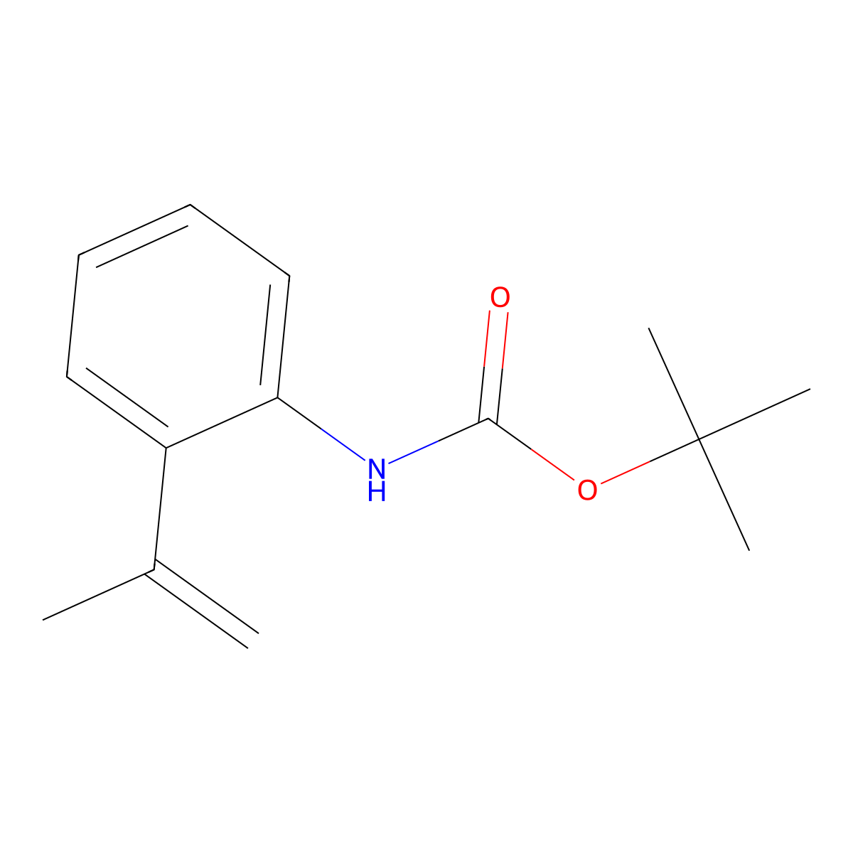 tert-butyl N-[2-(prop-1-en-2-yl)phenyl]carbamate molecular structure, CAS 490035-94-4