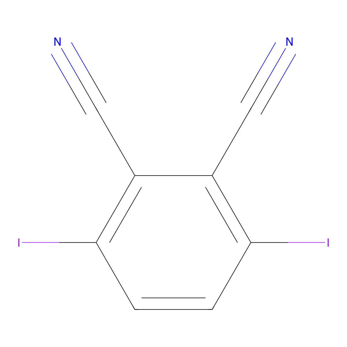 3,6-Diiodophthalonitrile molecular structure, CAS 490039-71-9