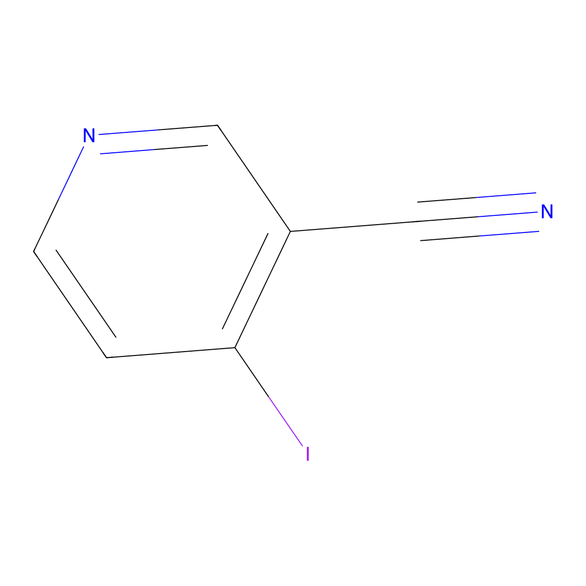 3-Cyano-4-iodopyridine molecular structure, CAS 490039-72-0