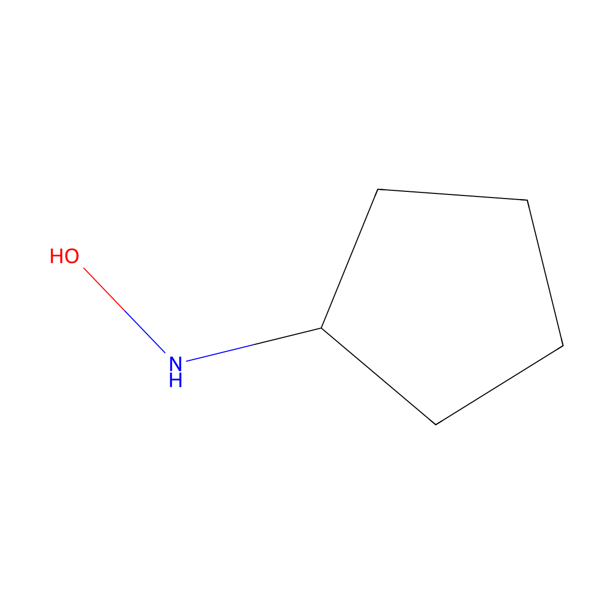 N-cyclopentylhydroxylamine molecular structure, CAS 4901-28-4