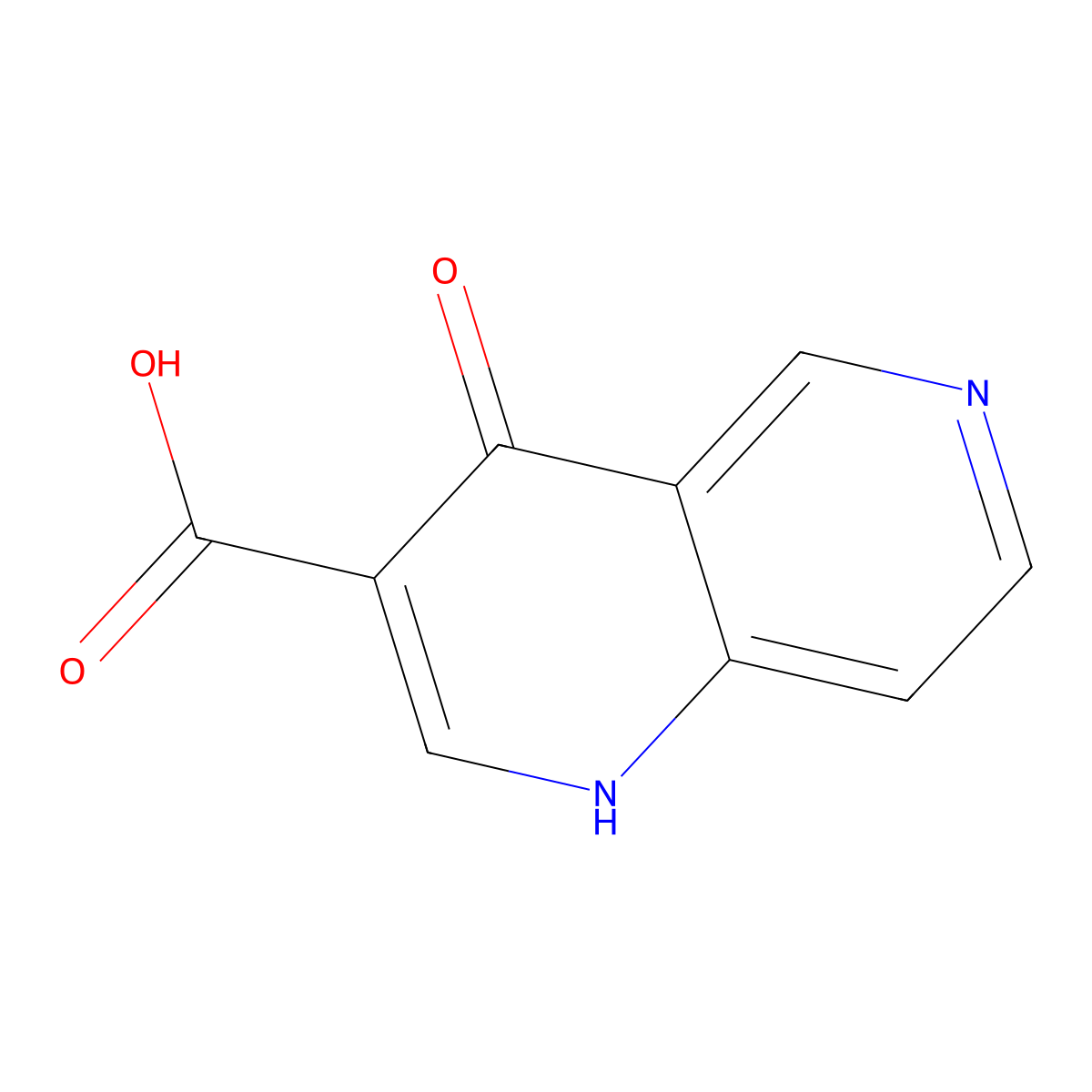 1,4-Dihydro-4-oxo-1,6-naphthyridine-3-carboxylic acid molecular structure, CAS 4901-94-4