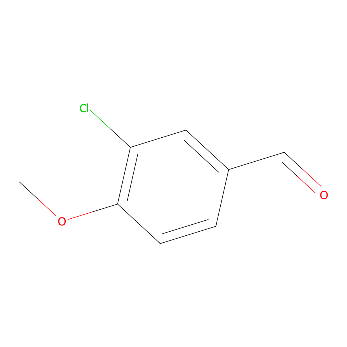 3-Chloro-4-methoxybenzaldehyde molecular structure, CAS 4903-09-7