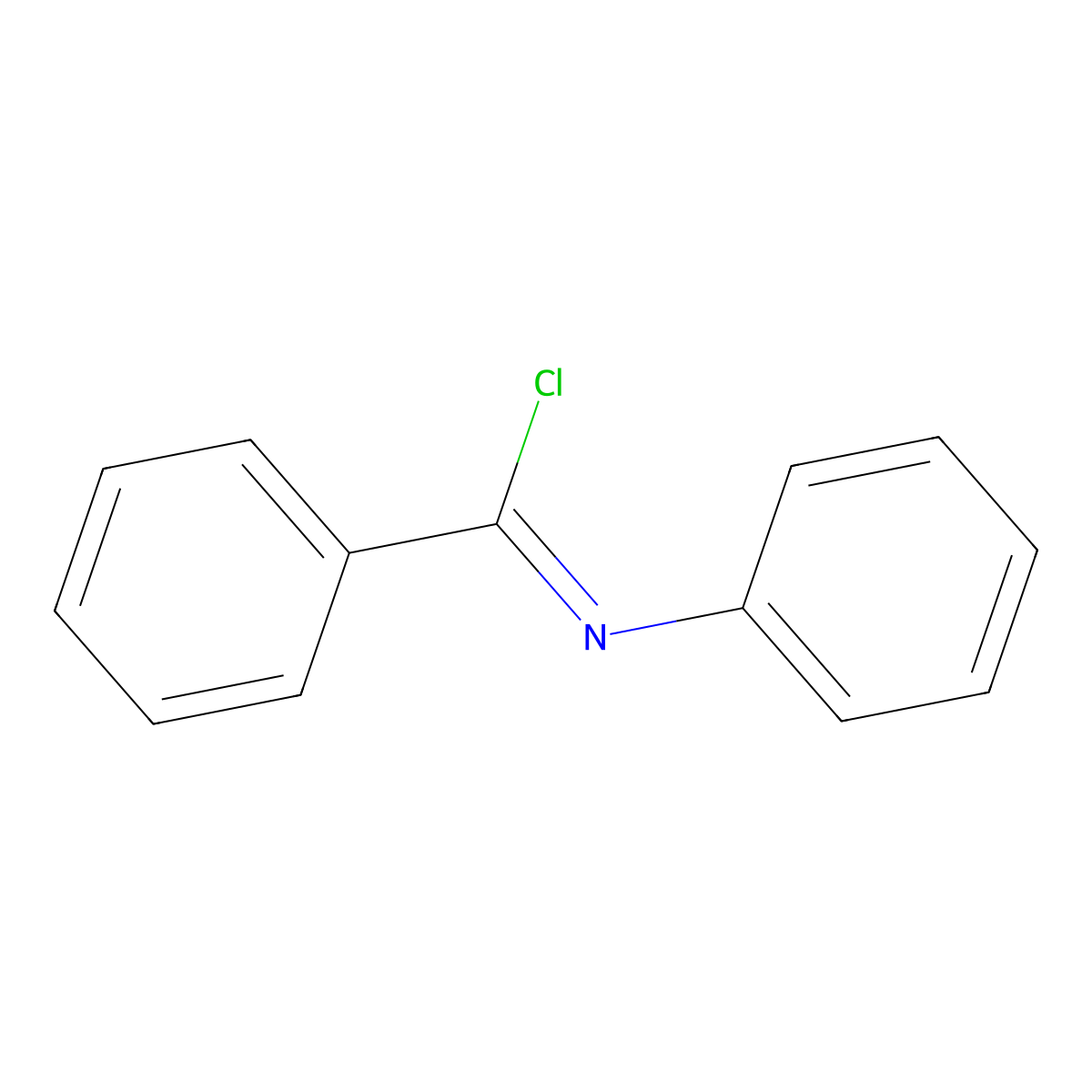 N-Phenylbenzimidoyl chloride molecular structure, CAS 4903-36-0