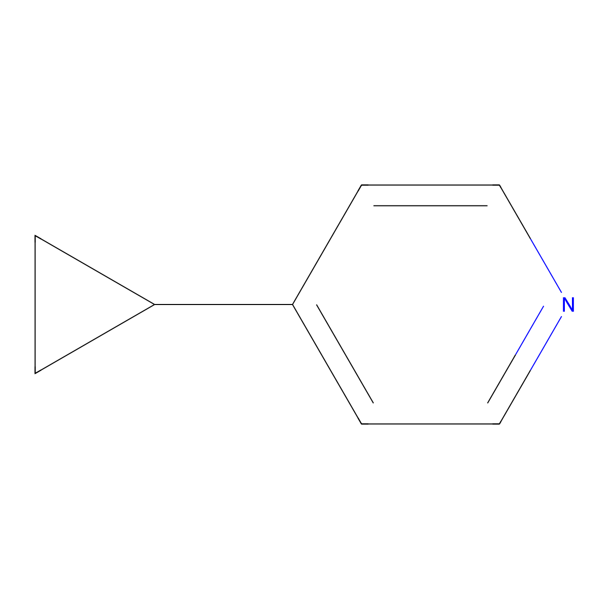 4-Cyclopropylpyridine molecular structure, CAS 4904-21-6