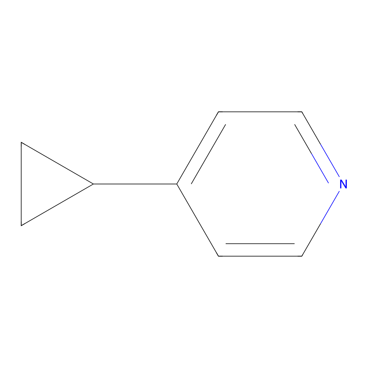 4-Cyclopropylpyridine molecular structure, CAS 4904-21-6