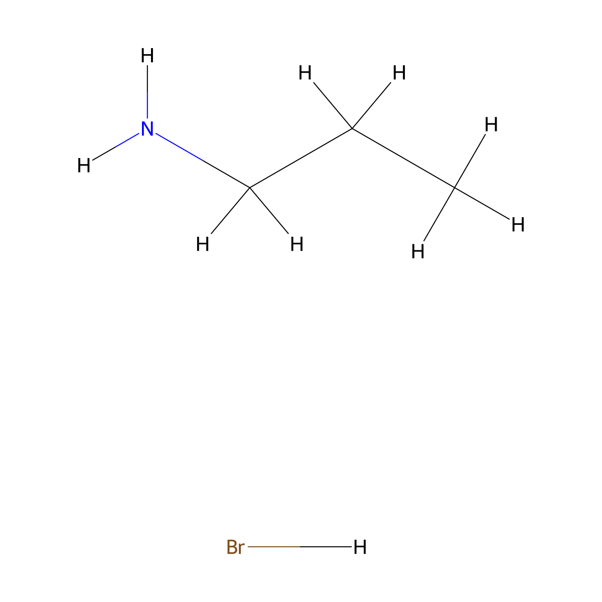 Propylamine Hydrobromide molecular structure, CAS 4905-83-3