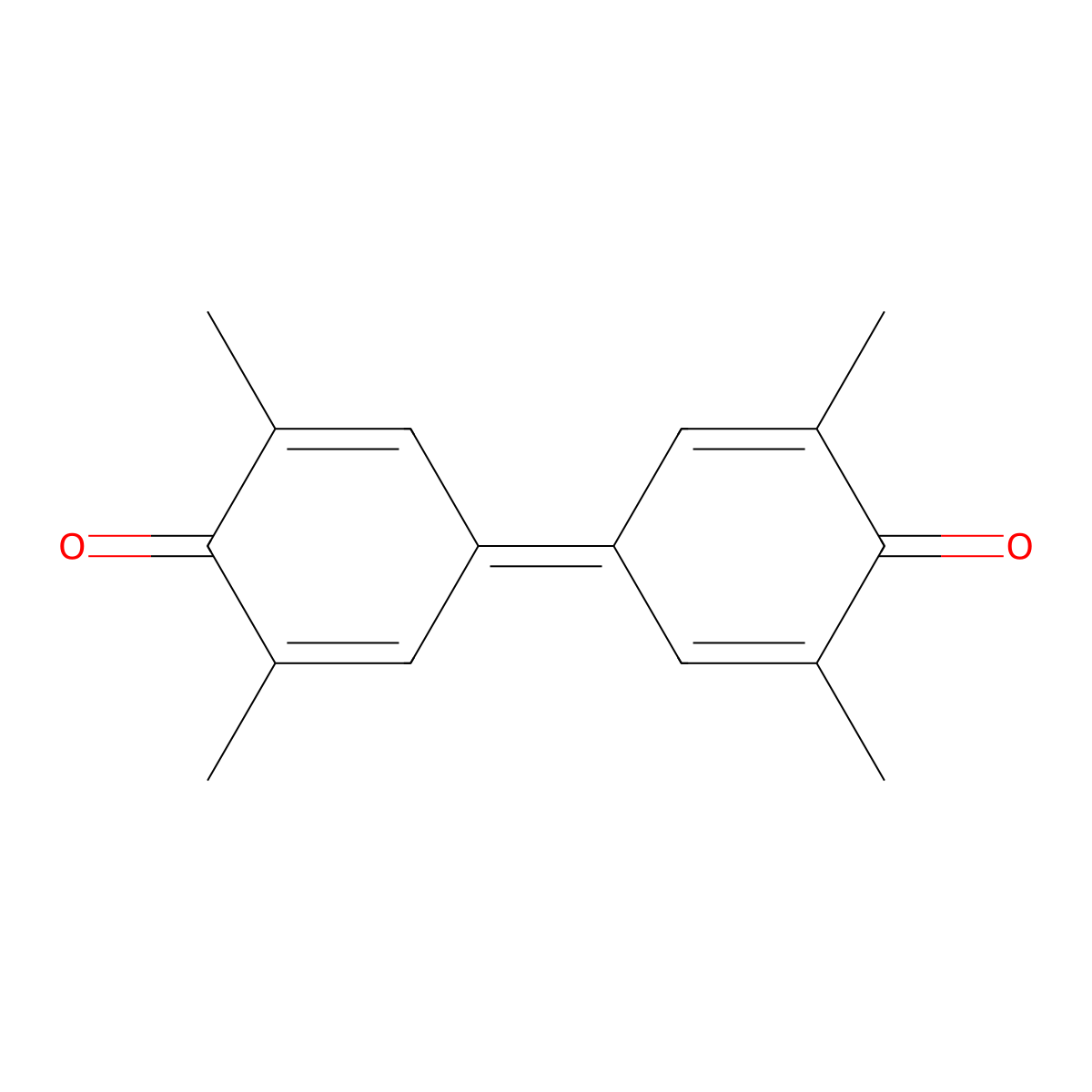 Tetramethyldiphenoquinone molecular structure, CAS 4906-22-3
