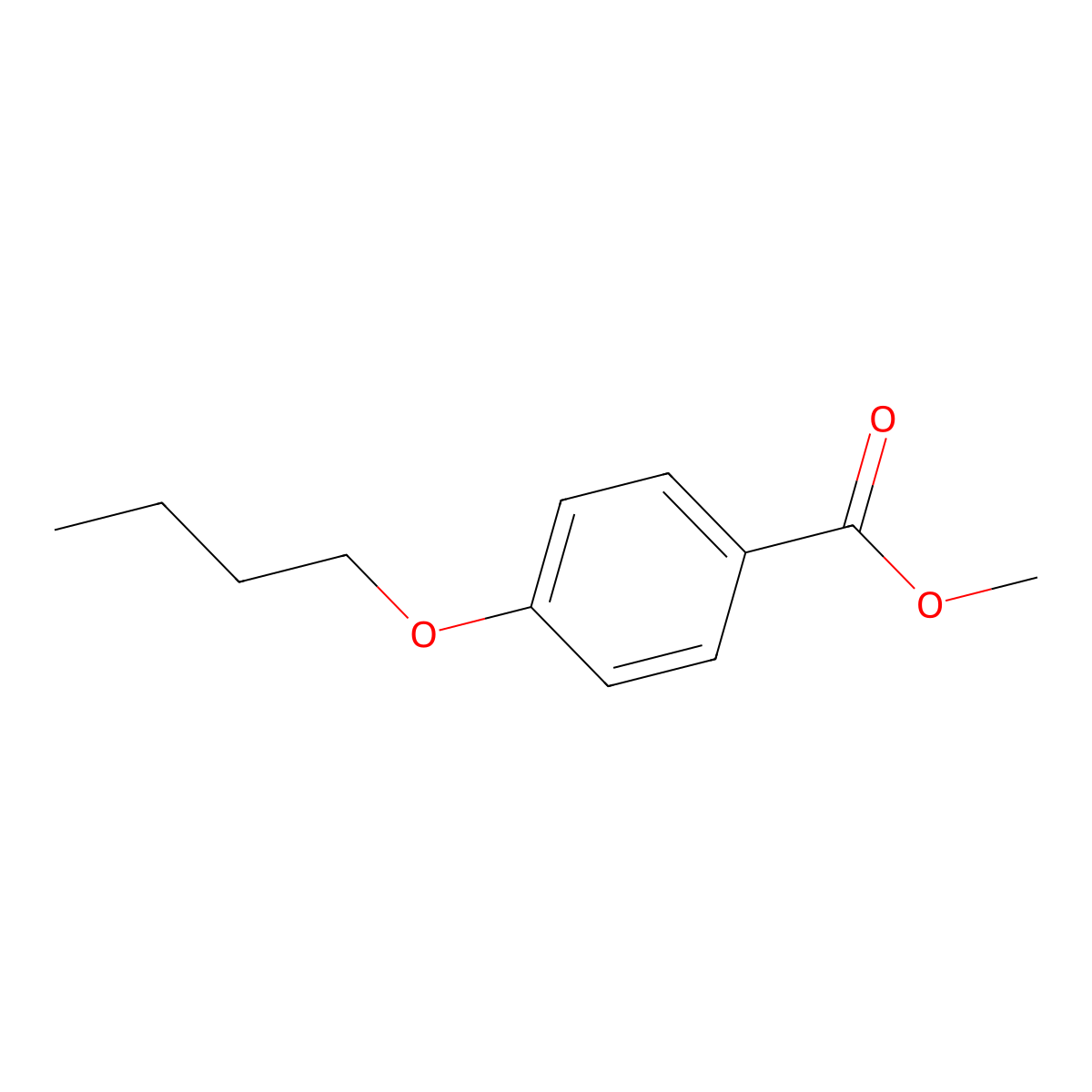 Methyl 4-butoxybenzoate molecular structure, CAS 4906-25-6