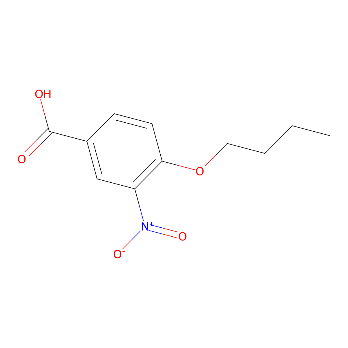 4-Butoxy-3-nitrobenzoic acid molecular structure, CAS 4906-28-9