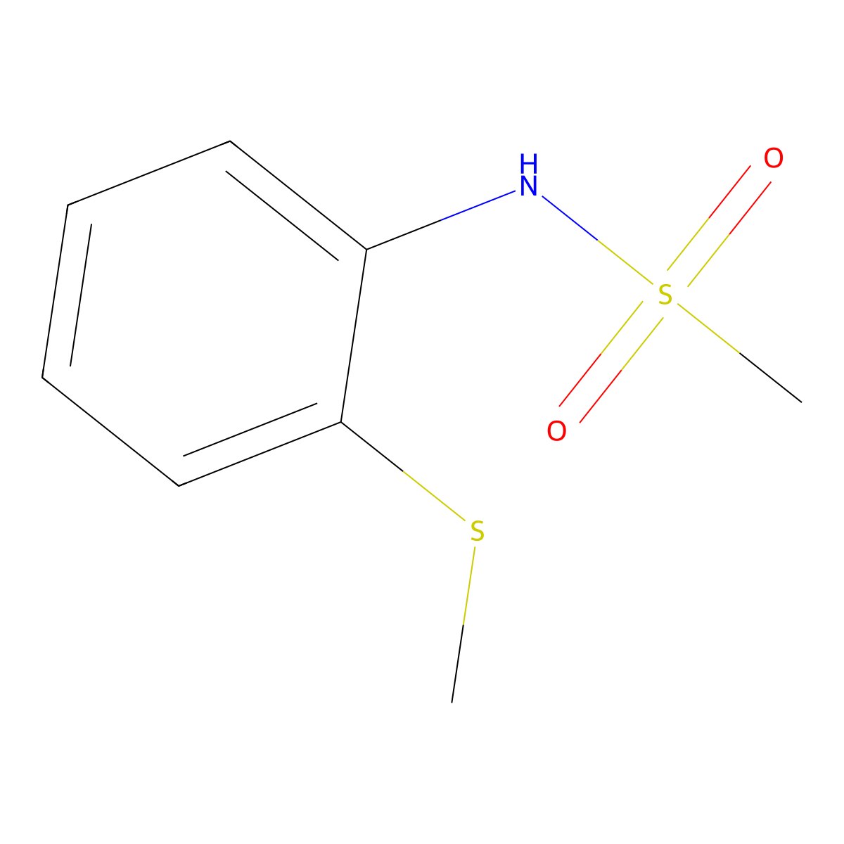 N-(2-methylsulfanylphenyl)methanesulfonamide molecular structure, CAS 4907-98-6