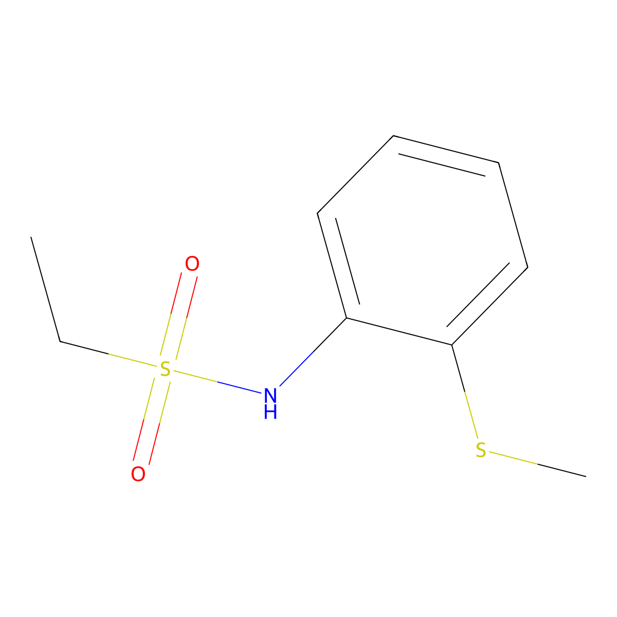 N-(2-(methylthio)phenyl)ethanesulfonamide molecular structure, CAS 4908-00-3