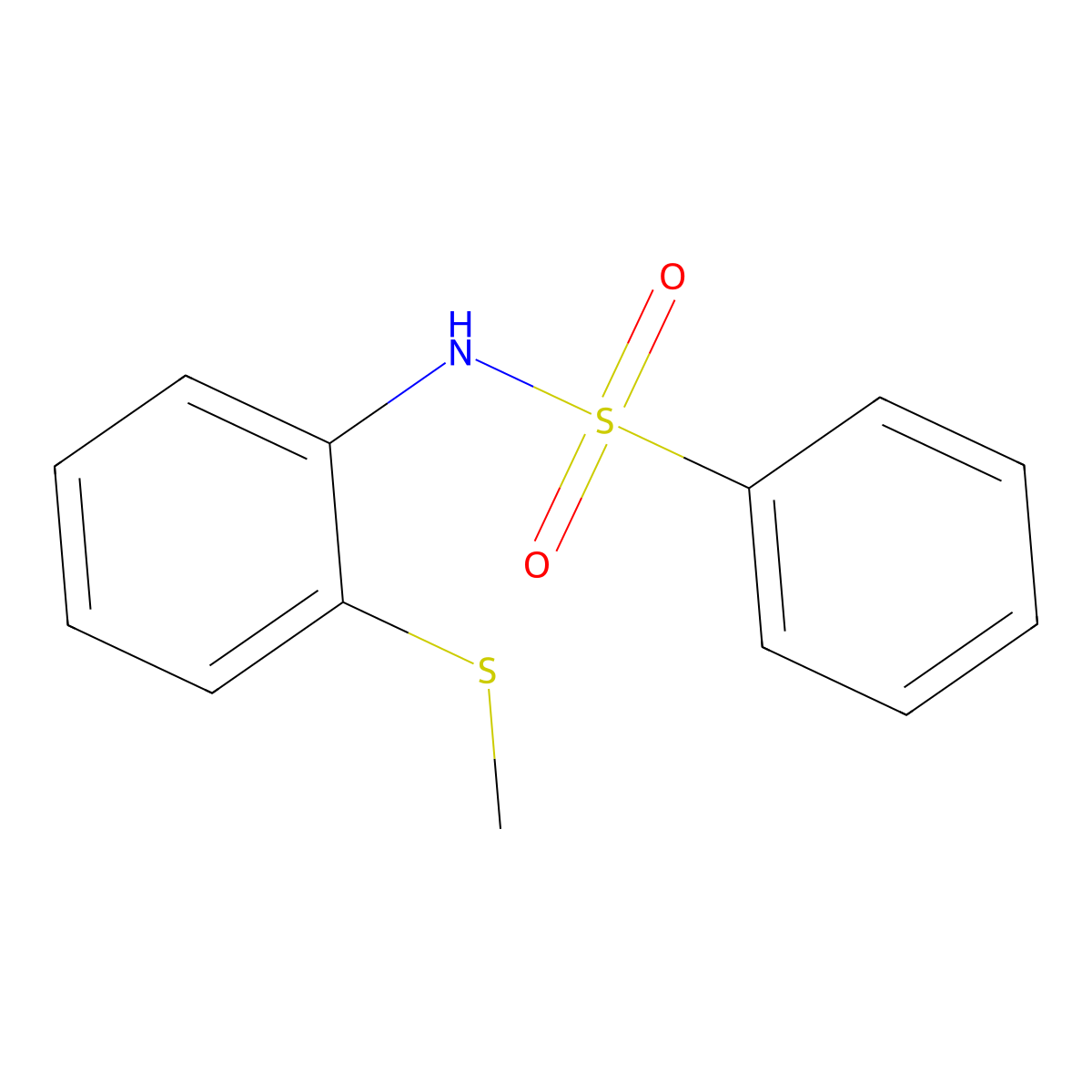 N-(2-methylsulfanylphenyl)benzenesulfonamide molecular structure, CAS 4908-01-4
