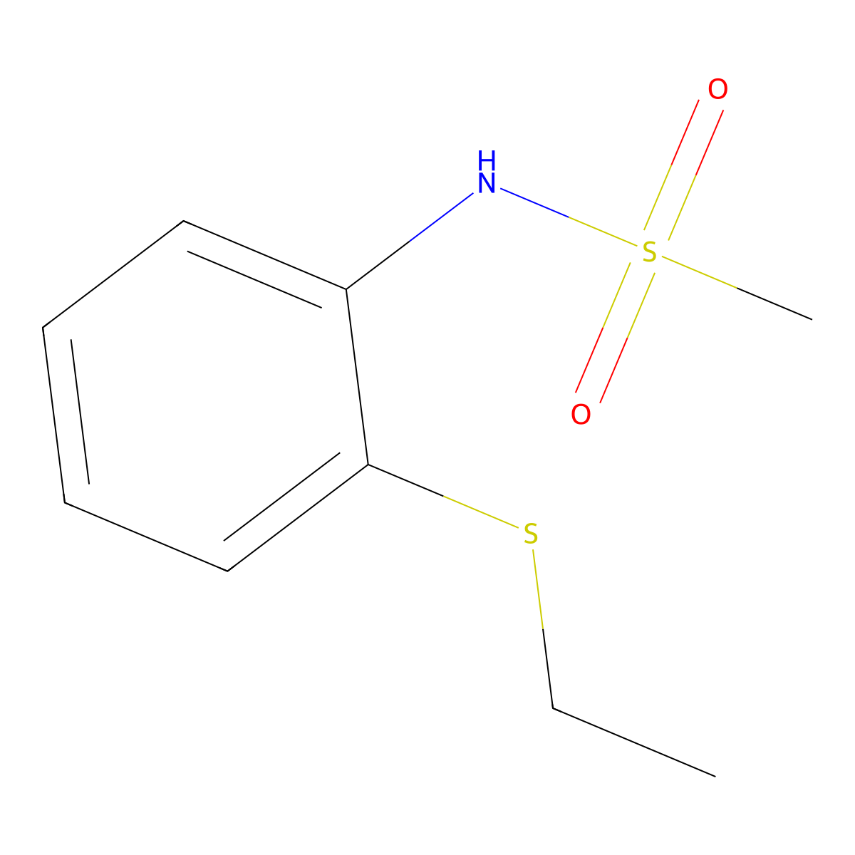 N-[2-(ethylsulfanyl)phenyl]methanesulfonamide molecular structure, CAS 4908-09-2