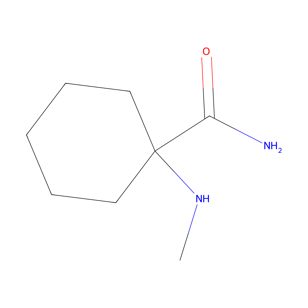 1-(Methylamino)cyclohexanecarboxamide molecular structure, CAS 4909-13-1