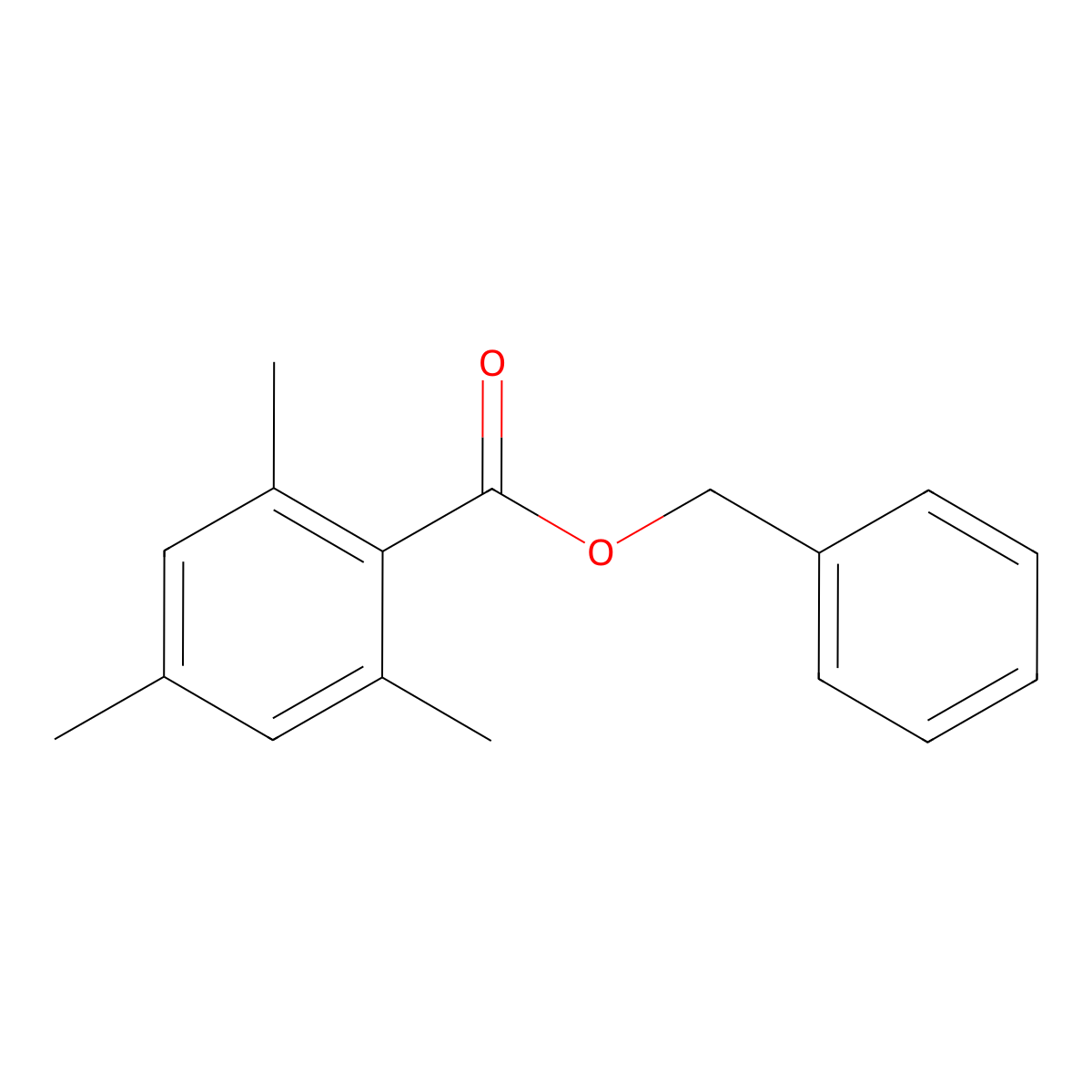 Benzyl 2,4,6-trimethylbenzoate molecular structure, CAS 4909-77-7