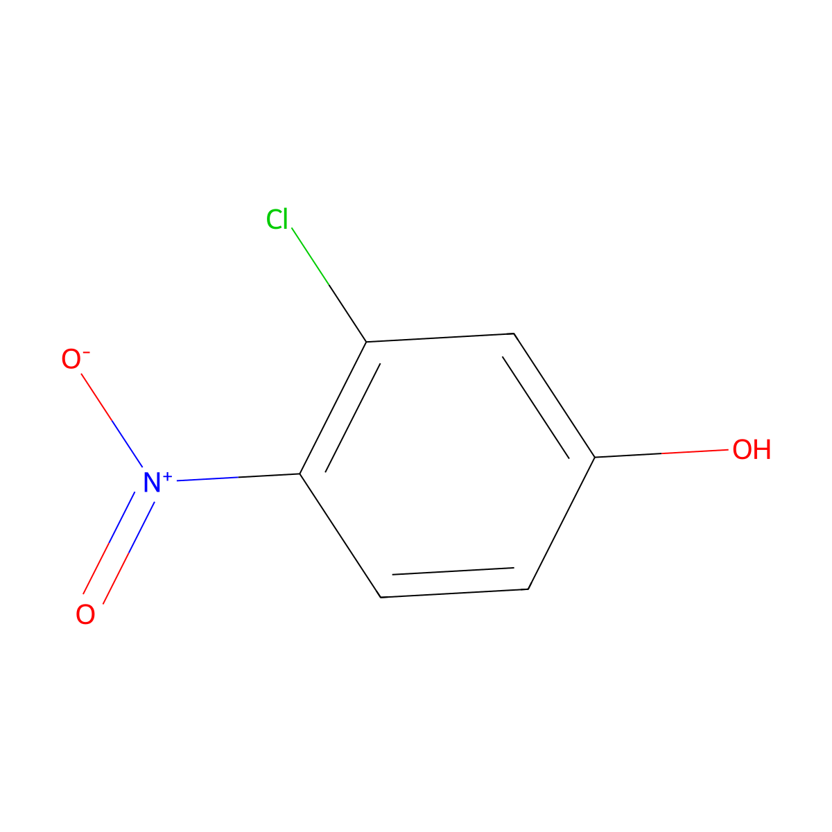 3-Chloro-4-nitrophenol molecular structure, CAS 491-11-2