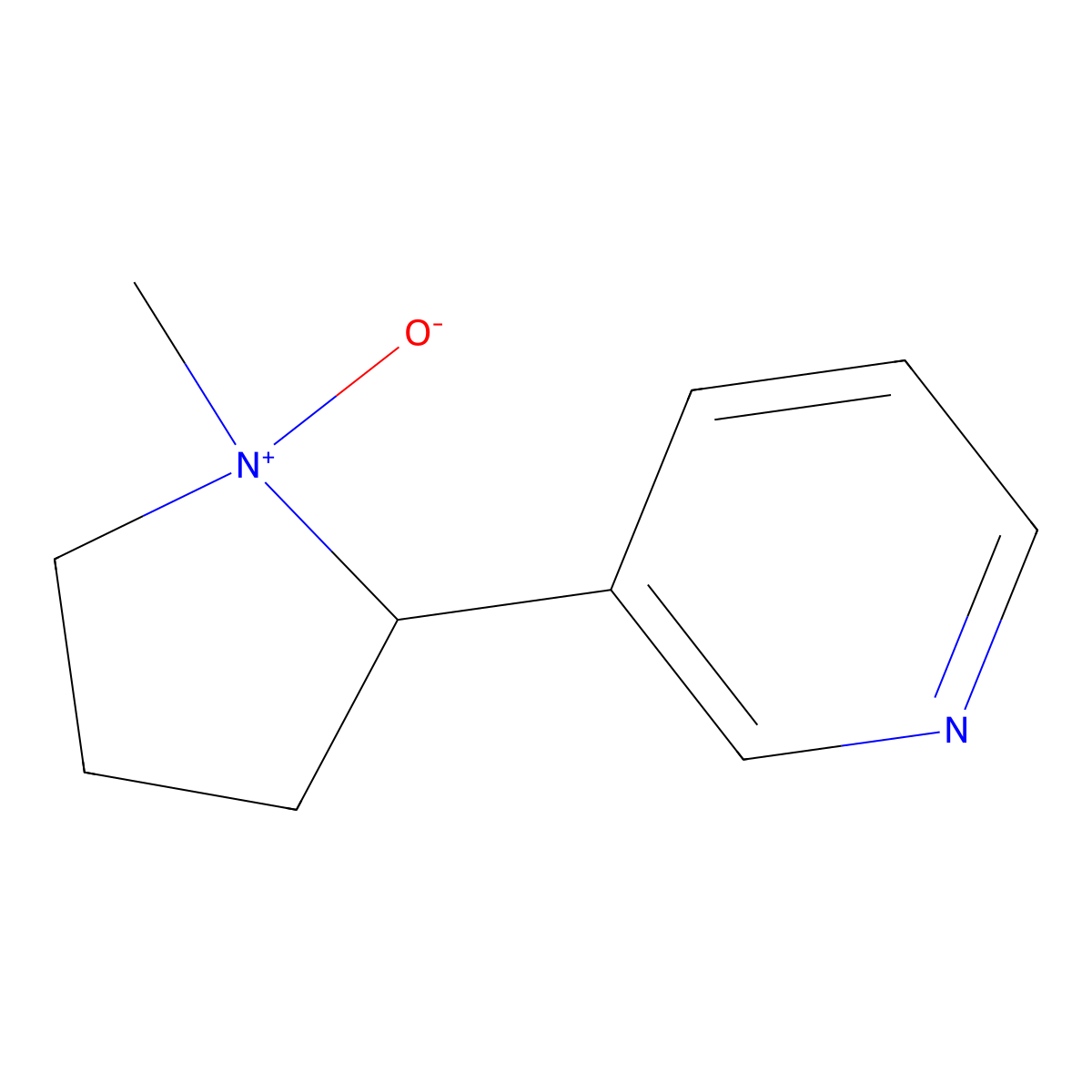 Nicotine 1'-N-oxide molecular structure, CAS 491-26-9