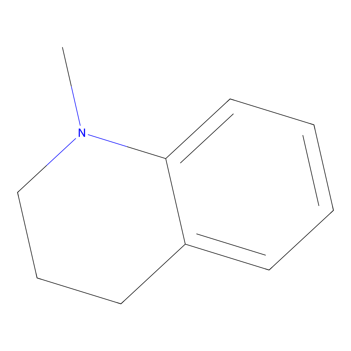 1,2,3,4-Tetrahydro-1-methylquinoline molecular structure, CAS 491-34-9