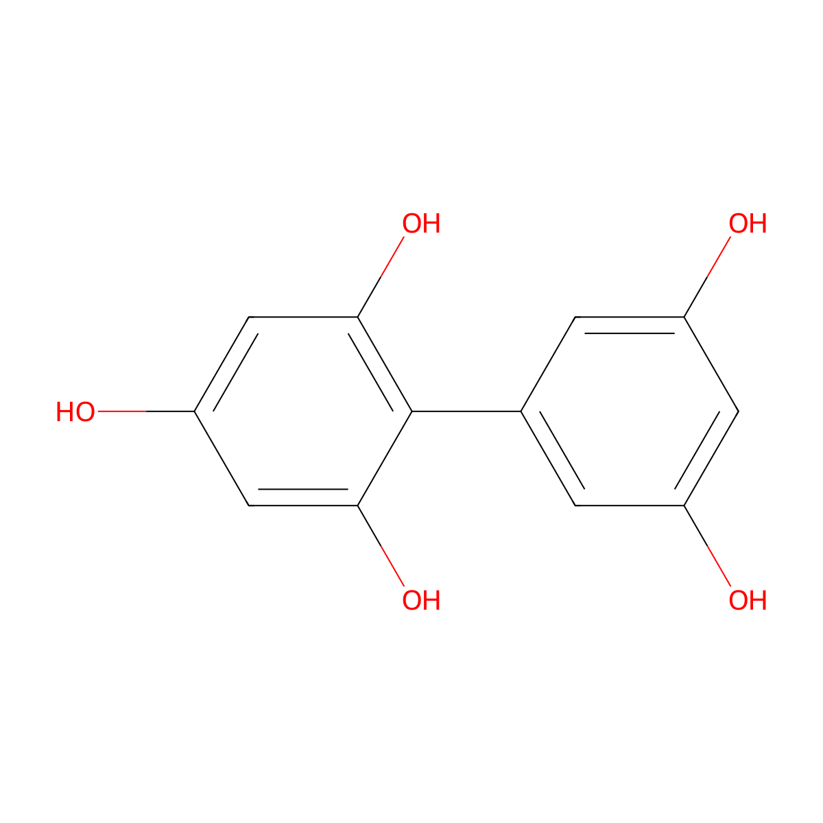 Phloroglucide molecular structure, CAS 491-45-2