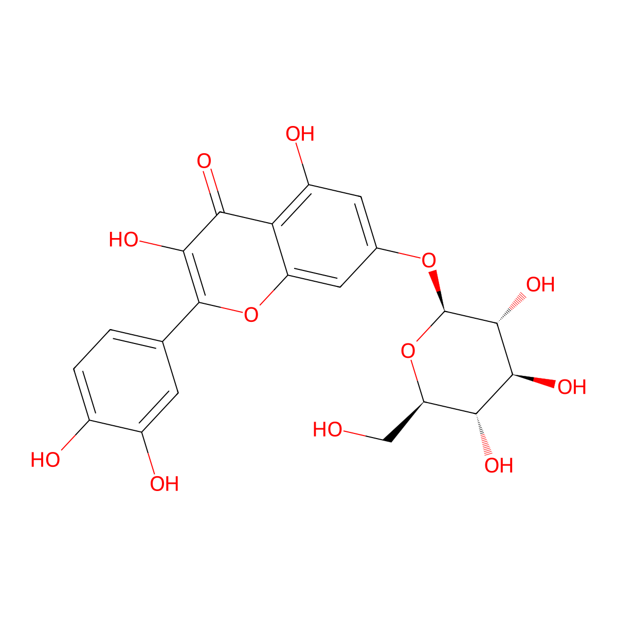 Quercimeritrin molecular structure, CAS 491-50-9
